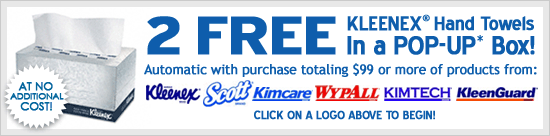2 Free Pop-Up Box Hand Towels!