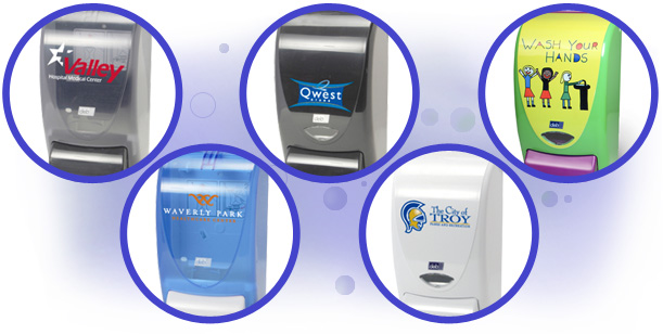 DEB customized dispenser samples!