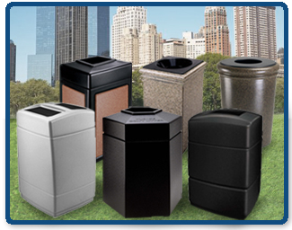 Commercial Zone Outdoor Receptacles with Open Top