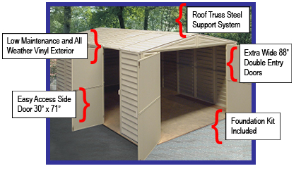 Duramax Vinyl Garages
