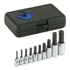 10 Piece 3/8" &amp; 1/2" Dr. Hex Bit Socket Sets