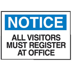 Admittance Signs