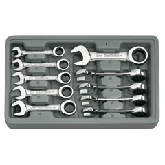 10 Piece Stubby Combination Ratcheting Wrench Sets