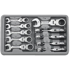 10 Piece Stubby Flex Combination Ratcheting Wrench Sets