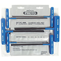 6 Piece Metric T-Handle Hex Key Sets