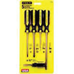 100 Plus&reg; 5 Piece Combination Screwdriver Sets