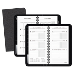 Black Executive Weekly Pocket Planner, Ruled, One Week per Spread, Refill                                 :: 