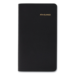 Black Deluxe Pocket Monthly Planner, Unruled, One Month Per Spread, Appointment Refill                    :: 