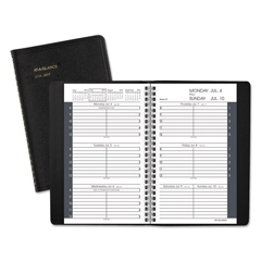Black Weekly Appointment Books, Ruled For Hourly Appointments, One Week Per Spread                        :: 