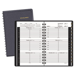 Black Weekly Appointment Books, Ruled For Hourly Appointments, One Week Per Spread                        :: 
