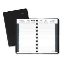 Black Professional Daily Appointment Book, Ruled One Day Per Page, 4-Month Calendar Reference Blocks      :: 