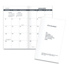 Buy Deluxe Pocket Monthly Planner, Unruled, One Month Per Spread, Appointment Refill