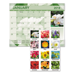 Buy Antique Floral Full-Color Photographic Monthly Desk Pad Calendar