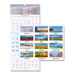 Buy Scenic Landscape Monthly Wall Calendar, Three Months Per Page