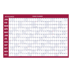 Buy Reversible/Erasable Dated Monthly/Yearly Wall Planner, Horizontal Format
