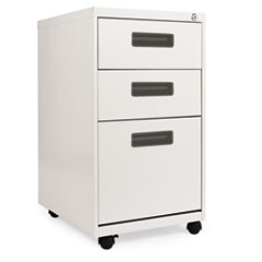 Three-Drawer Mobile File Pedestal, Two Box, One File Drawer