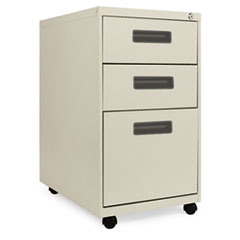 Three-Drawer Mobile File Pedestal, Two Box, One File Drawer