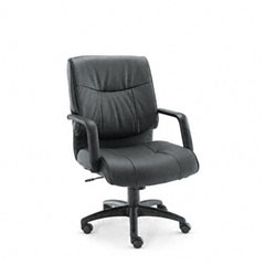 Alera&reg; Stratus Series Leather Mid Back Swivel/Tilt Chair