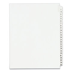 Buy Legal Ring Binder Index Divider Collated Sets, Avery Style, Helvetica Bold