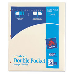 Avery&reg; Untabbed Double Pocket Dividers