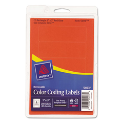 AVE05493 - Avery&reg; Print or Write Rectangular Color-Coding Labels