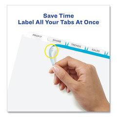 Buy Index Maker Clear Label Three-Hole Punched Dividers with White Tabs for Laser  Ink Jet Printers