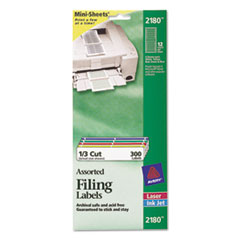 Permanent Laser and Ink Jet Mini-Sheets� File Folder Labels