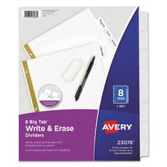 Buy Big Tab Write-On Dividers with Erasable Laminated Tabs