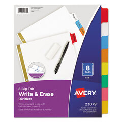 Buy Big Tab Write-On Dividers with Erasable Laminated Tabs