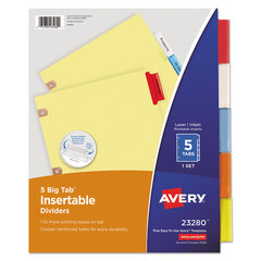 WorkSaver� Big Tab Paper Dividers