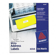 Buy Avery Dot Matrix Printer White Mailing Labels