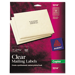 Avery Copier Mailing Labels, Clear