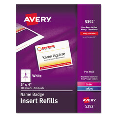 Buy Additional White Laser Inserts for Badge Holders