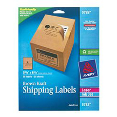 Buy Avery Brown Kraft Shipping Labels