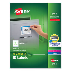 Self-Adhesive White Removable ID Labels