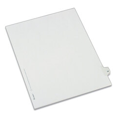 Buy Preprinted Legal Exhibit Index Dividers, Allstate Style, Helvetica Regular Individual Numbers