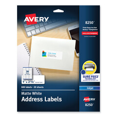 Ink Jet, Matte White Printing Labels