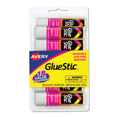 0.26 oz. Permanent Glue Stics, Clear Application                                                             :: 