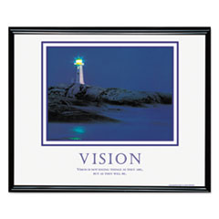 Framed �Vision�Lighthouse� Motivational Print