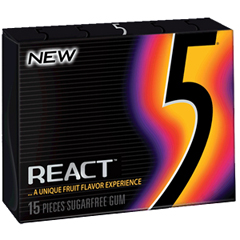 5 Gum React Fruit Slim Pack