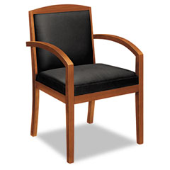 BSXVL853HSP11 - basyx&trade; Leather Wood Guest Seating