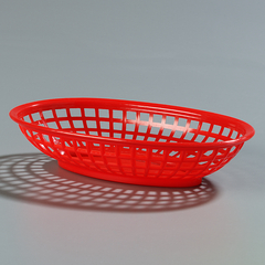 Bread And Bun Basket 9-7/8", 6-3/8", 2" - Red