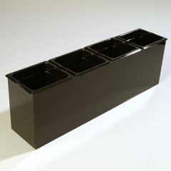 Condiment Food Station 25-1/4", 6-1/2", 8-3/4" - Black
