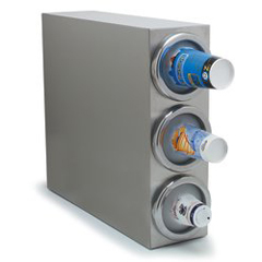 3 Cup Dispenser, Vertical Cabinet Model 25", 7", 21-7/8" - Stainless Steel