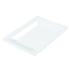 CFS4441402CS - Carlisle Palette Designer Displayware Wide Rim Rectangle Platter