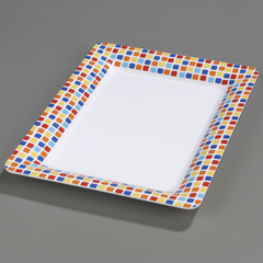 CFS44417917CS - Carlisle Palette Displayware Rectangle X - Spanish Tile