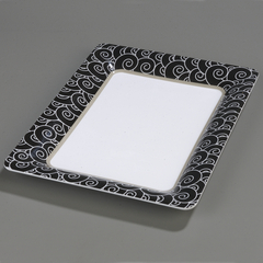 CFS44417921CS - Carlisle Palette Displayware Rectangle X - Black Waves