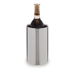 Double Wall Wine Cooler Satin Finsh with Mirror Finish Rim 4 34quot