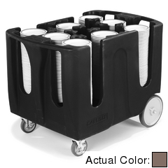 Optimizer Dish Dolly With 6 Dividers 43", 28", 31-23/32" - Brown