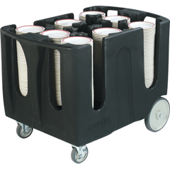 Optimizer Dish Dolly With 6 Dividers 43", 28", 31-23/32" - Black